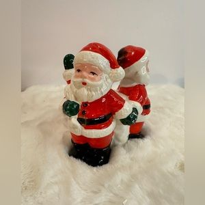 Vintage 1960s Ceramic Ron Gordon Designs Christmas Santa Candle Holder